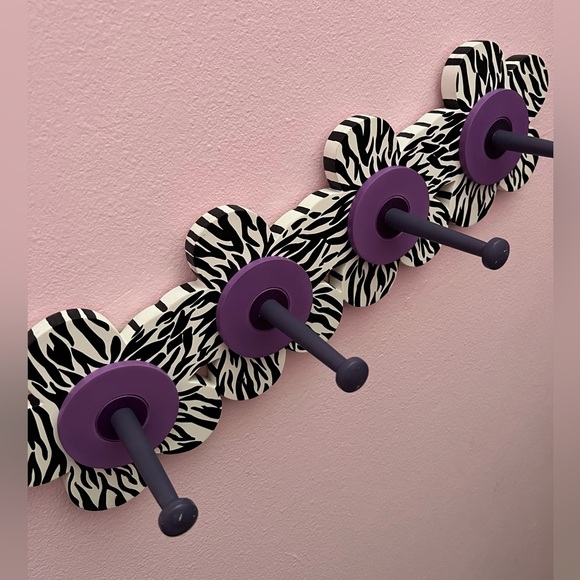 Vintage Bombay Kids Purple Pegged Zebra Clothes/Jewelry Rack - Picture 11 of 12